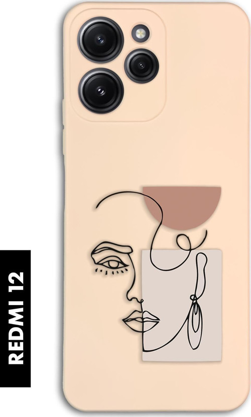 Xiaomi Redmi 12 Uyumlu Women Art Desenli Premium Silikonlu Lansman Telefon Kılıfı