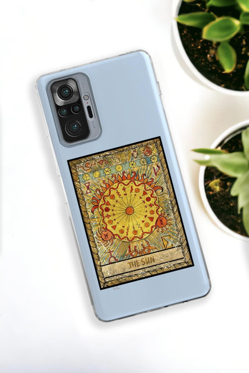 Xiaomi Redmi Note 10 Pro Uyumlu The Sun Desenli Premium Silikonlu Şeffaf Telefon Kılıfı