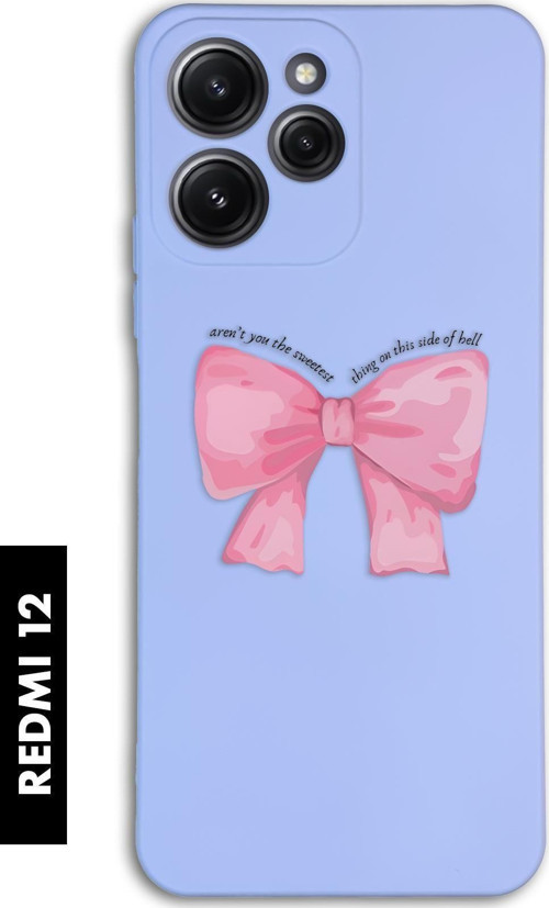 Xiaomi Redmi 12 Uyumlu Kurdele Desenli Premium Silikonlu Lansman Telefon Kılıfı
