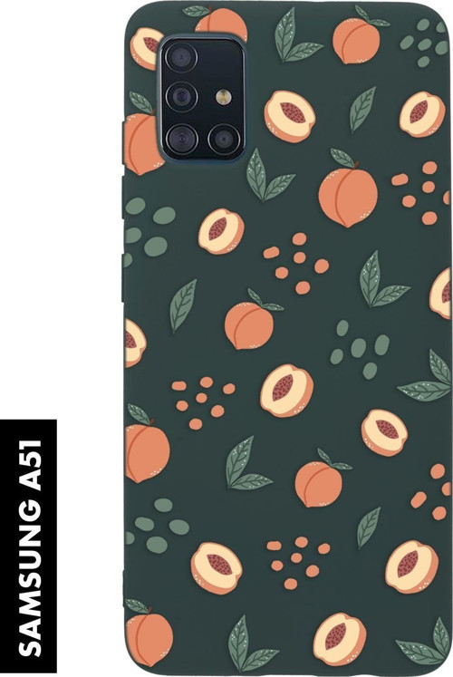 Samsung A51 Uyumlu Şeftali Pattern Desenli Premium Silikonlu Lansman Telefon Kılıfı