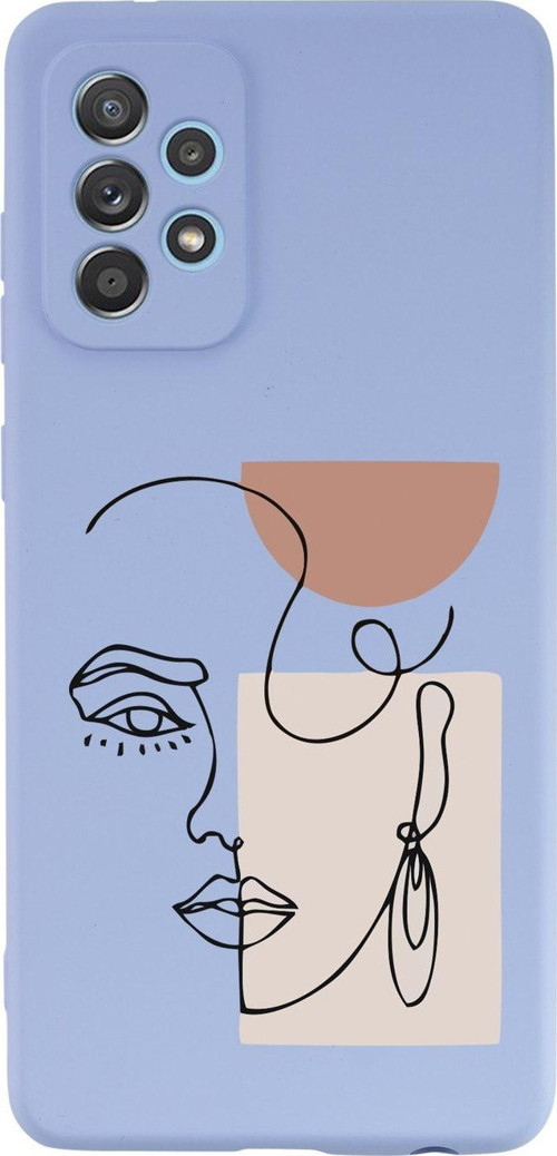 Samsung A32 Women Art Premium Silikonlu Lila Telefon Kılıfı