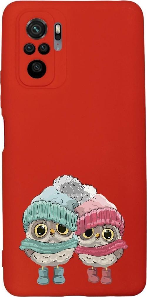 Xiaomi Redmi Note 10 Uyumlu Bereli Baykuşlar Desenli Premium Silikonlu Lansman Telefon Kılıfı