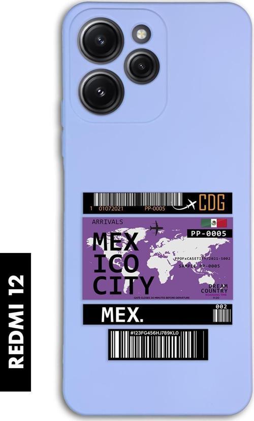 Xiaomi Redmi 12 Uyumlu Mexico Ticket Desenli Premium Silikonlu Lansman Telefon Kılıfı