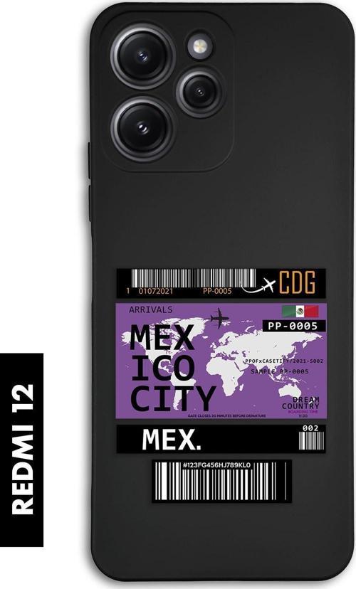 Xiaomi Redmi 12 Uyumlu Mexico Ticket Desenli Premium Silikonlu Lansman Telefon Kılıfı