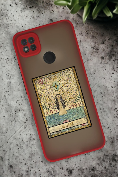 Xiaomi Redmi 9C Uyumlu The Star Desenli Buzlu Şeffaf Lüx Telefon Kılıfı