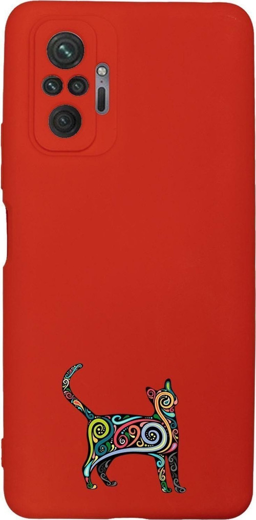 Xiaomi Redmi Note 10 Pro Uyumlu Mandala Cat Desenli Premium Silikonlu Lansman Telefon Kılıfı