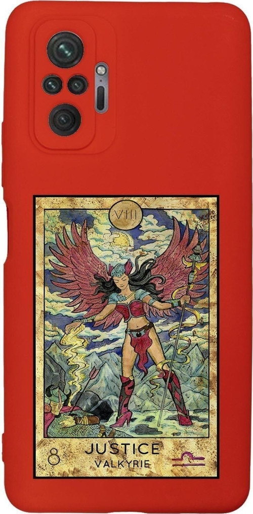 Xiaomi Redmi Note 10 Pro Uyumlu Justice Valkyrie Desenli Premium Silikonlu Lansman Telefon Kılıfı