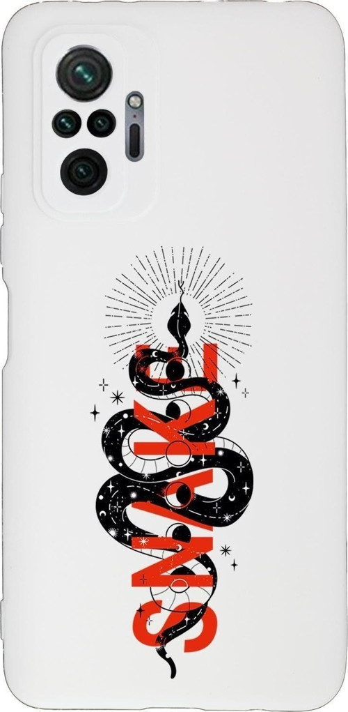 Xiaomi Redmi Note 10 Pro Uyumlu Snake Desenli Premium Silikonlu Lansman Telefon Kılıfı