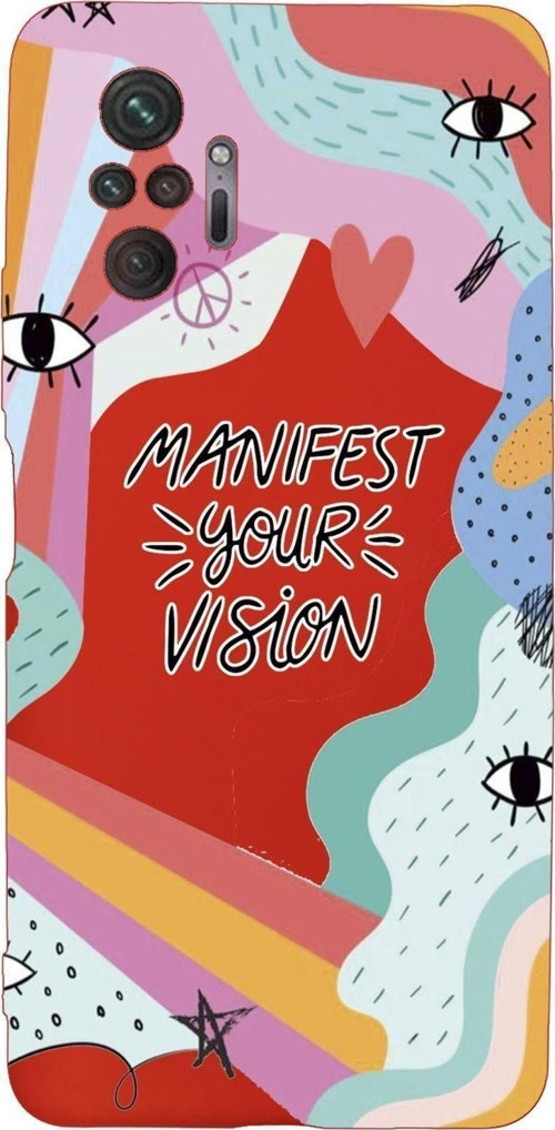 Xiaomi Redmi Note 10 Pro Uyumlu Manifest Your Vision Desenli Premium Silikonlu Lansman Telefon Kılıf