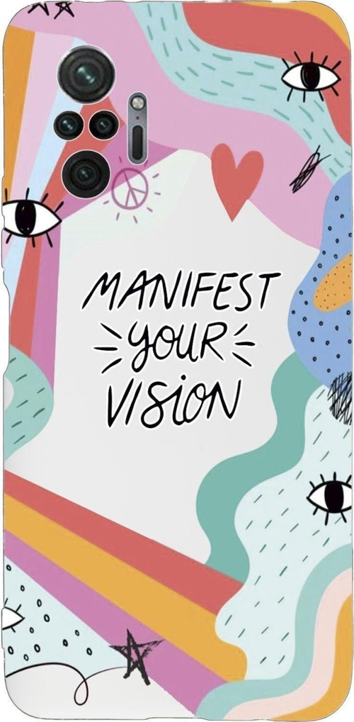 Xiaomi Redmi Note 10 Pro Uyumlu Manifest Your Vision Desenli Premium Silikonlu Lansman Telefon Kılıf