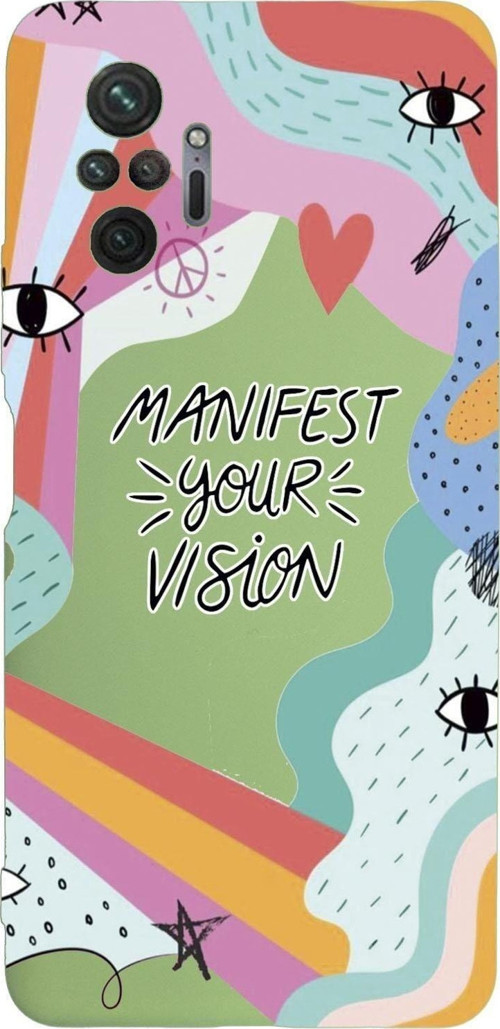 Xiaomi Redmi Note 10 Pro Uyumlu Manifest Your Vision Desenli Premium Silikonlu Lansman Telefon Kılıf