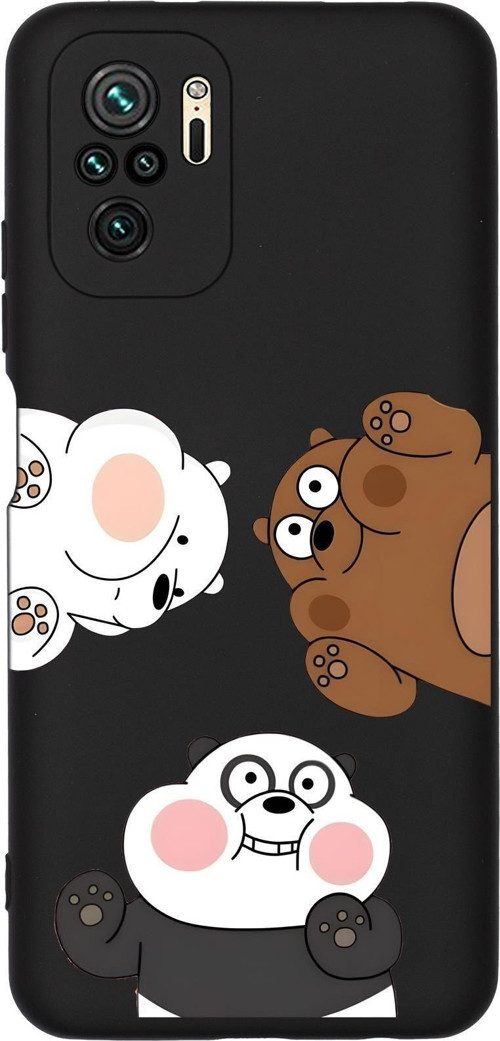 Xiaomi Redmi Note 10 Uyumlu Cute Animals Desenli Premium Silikonlu Telefon Kılıfı