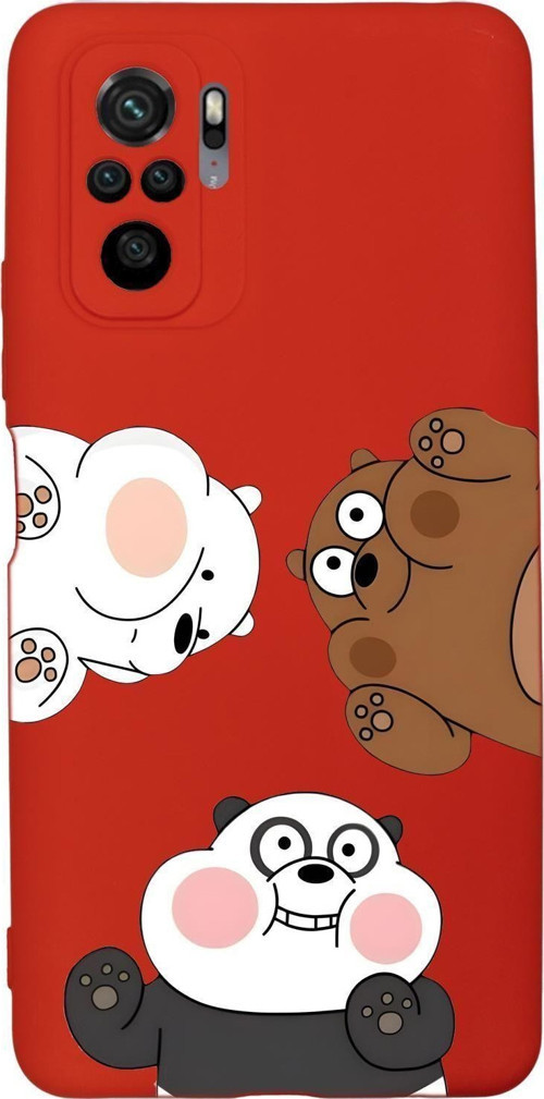 Xiaomi Redmi Note 10 Uyumlu Cute Animals Desenli Premium Silikonlu Telefon Kılıfı