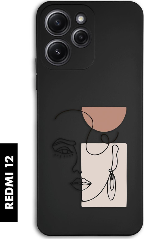 Xiaomi Redmi 12 Uyumlu Women Art Desenli Premium Silikonlu Lansman Telefon Kılıfı