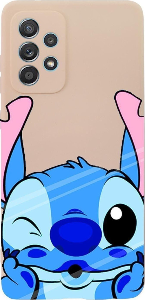 Samsung A23 Uyumlu Stitch Desenli Premium Silikonlu Lansman Telefon Kılıfı