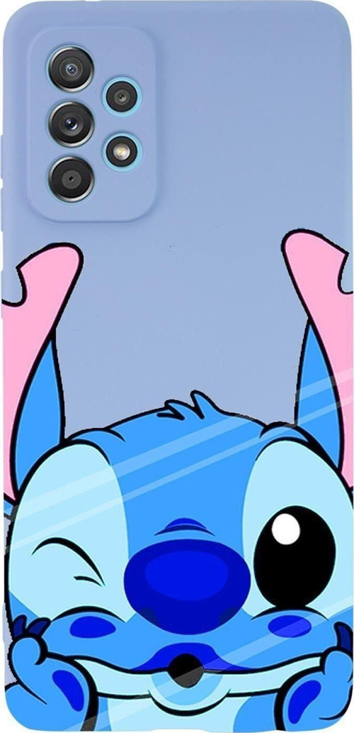 Samsung A23 Uyumlu Stitch Desenli Premium Silikonlu Lansman Telefon Kılıfı