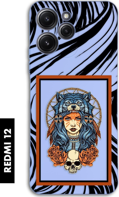 Xiaomi Redmi 12 Uyumlu Warrior Woman Desenli Premium Silikonlu Lansman Telefon Kılıfı