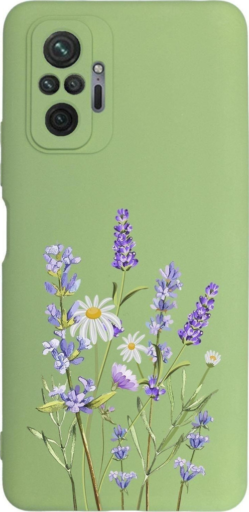 Xiaomi Redmi Note 10 Pro Uyumlu Lavender Desenli Premium Silikonlu Lansman Telefon Kılıfı