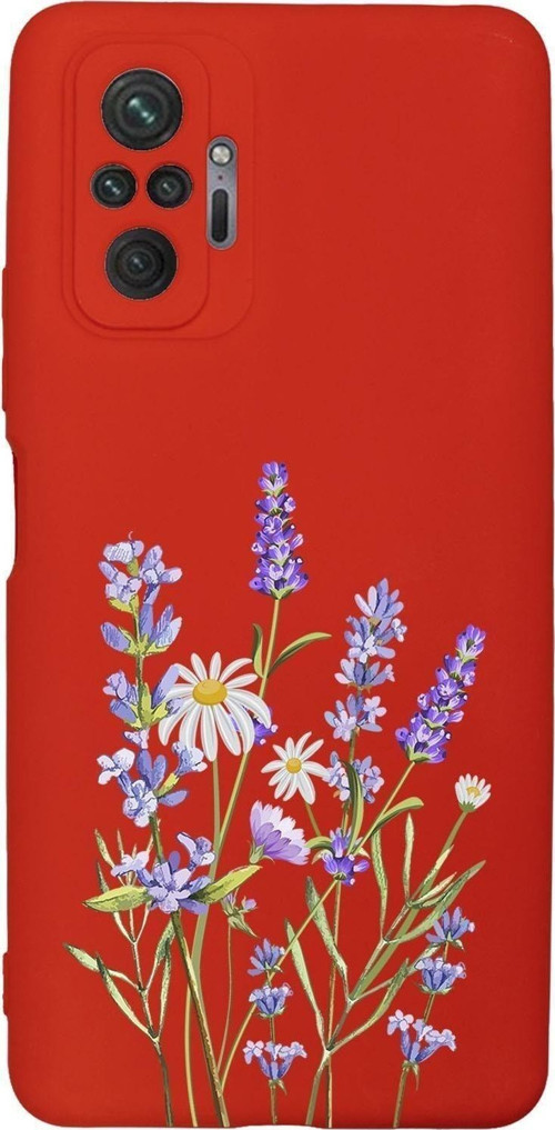 Xiaomi Redmi Note 10 Pro Uyumlu Lavender Desenli Premium Silikonlu Lansman Telefon Kılıfı