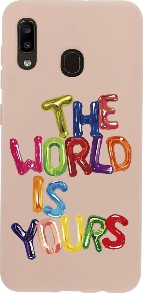 Samsung A30 The World Is Yours Desenli Premium Silikonlu Telefon Kılıfı
