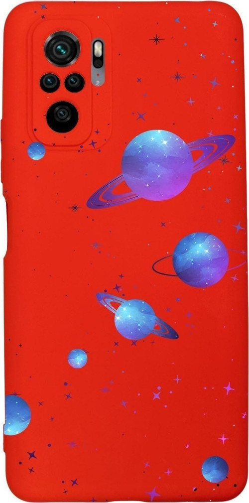 Xiaomi Redmi Note 10 Uyumlu Galaxy And Stars Desenli Premium Silikonlu Lansman Telefon Kılıfı