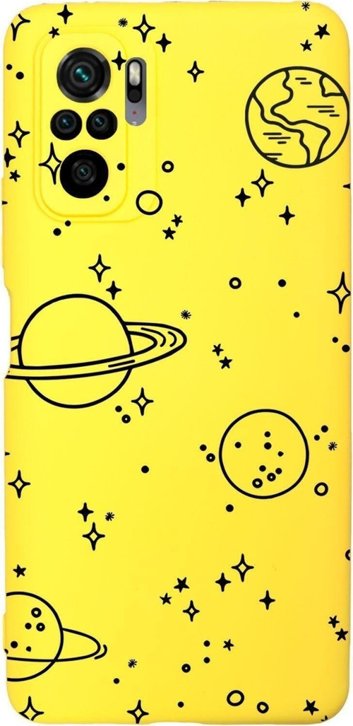 Xiaomi Redmi Note 10 Uyumlu Galaxy Desenli Premium Silikonlu Lansman Telefon Kılıfı