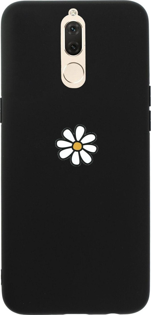 Huawei Mate 10 Lite Papatya Premium Silikonlu Siyah Telefon Kılıfı