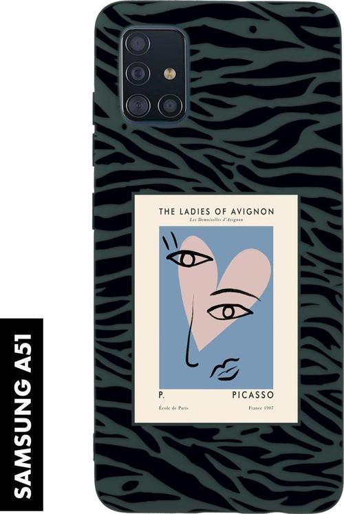 Samsung A51 Uyumlu Picasso Desenli Premium Silikonlu Lansman Telefon Kılıfı