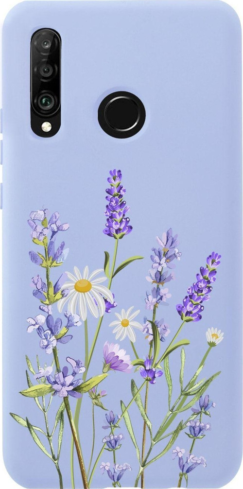 Huawei P30 Lite Lavender Premium Silikonlu Lila Telefon Kılıfı
