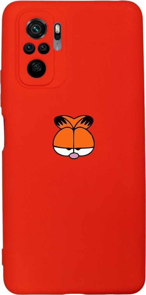 Xiaomi Redmi Note 10 Uyumlu Garfield Desenli Premium Silikonlu Lansman Telefon Kılıfı