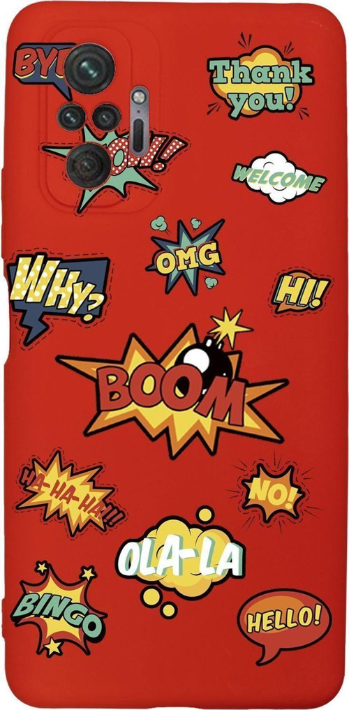 Xiaomi Redmi Note 10 Pro Stickers Desenli Premium Silikonlu Telefon Kılıfı