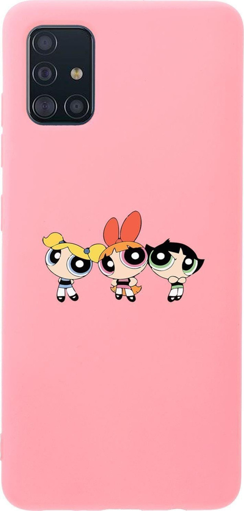 Samsung A51 Uyumlu Powerpuff Girls Desenli Premium Silikonlu Lansman Telefon Kılıfı