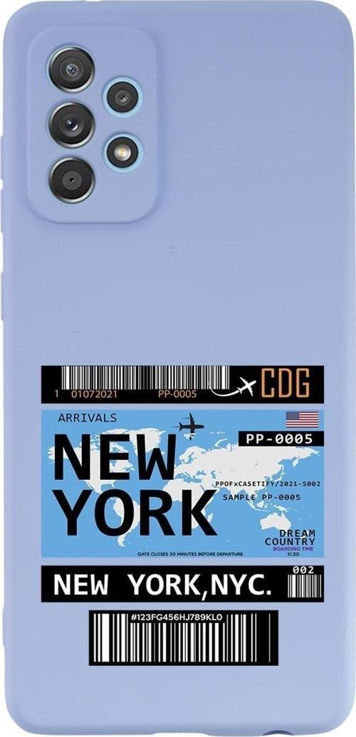 Samsung A23 Uyumlu New York Desenli Premium Silikonlu Lansman Telefon Kılıfı