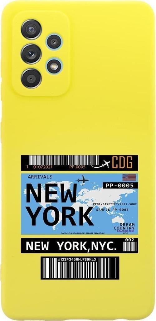 Samsung A23 Uyumlu New York Desenli Premium Silikonlu Lansman Telefon Kılıfı