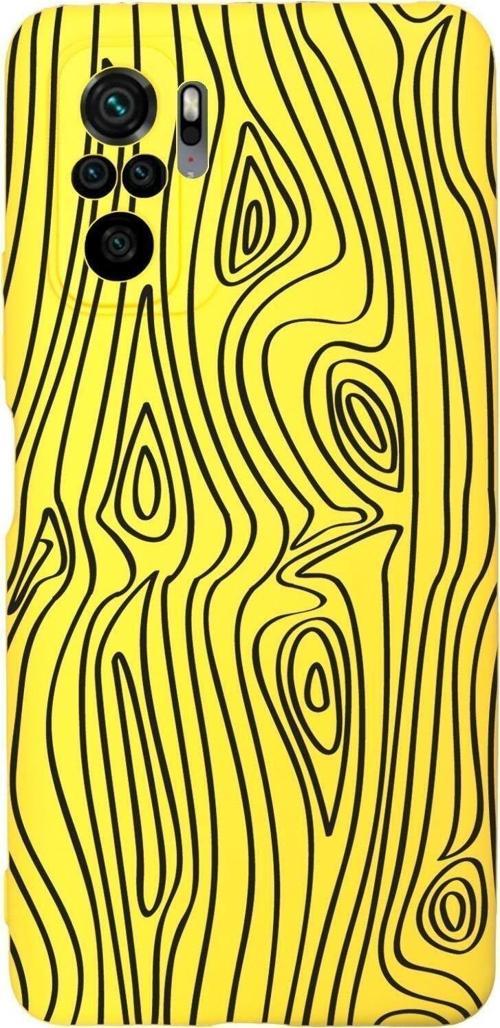 Xiaomi Redmi Note 10 Pro Uyumlu Wooden Desenli Premium Silikonlu Lansman Telefon Kılıfı