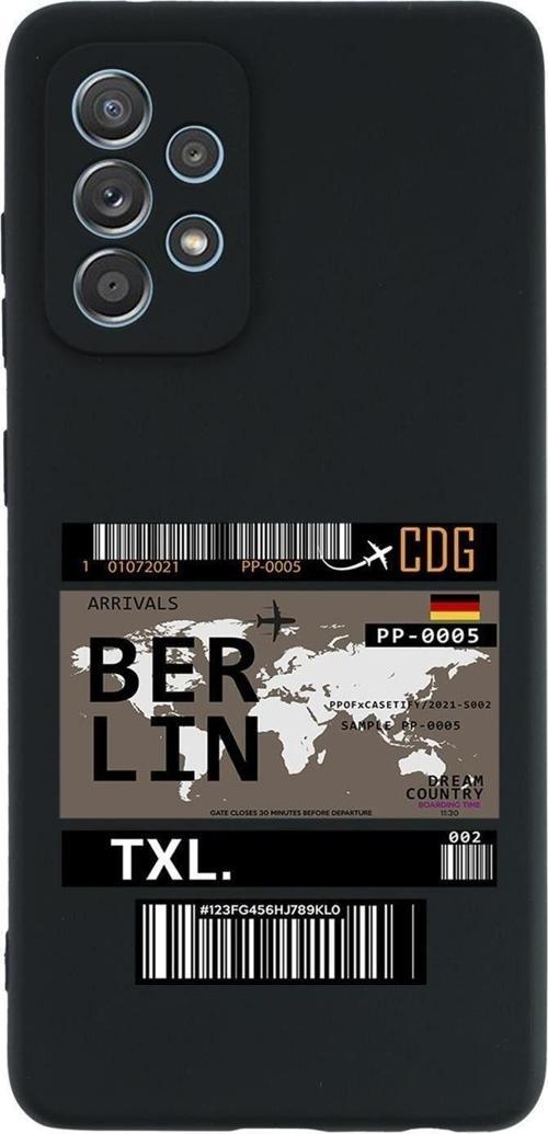 Samsung A23 Uyumlu Berlin Ticket Desenli Premium Silikonlu Lansman Telefon Kılıfı