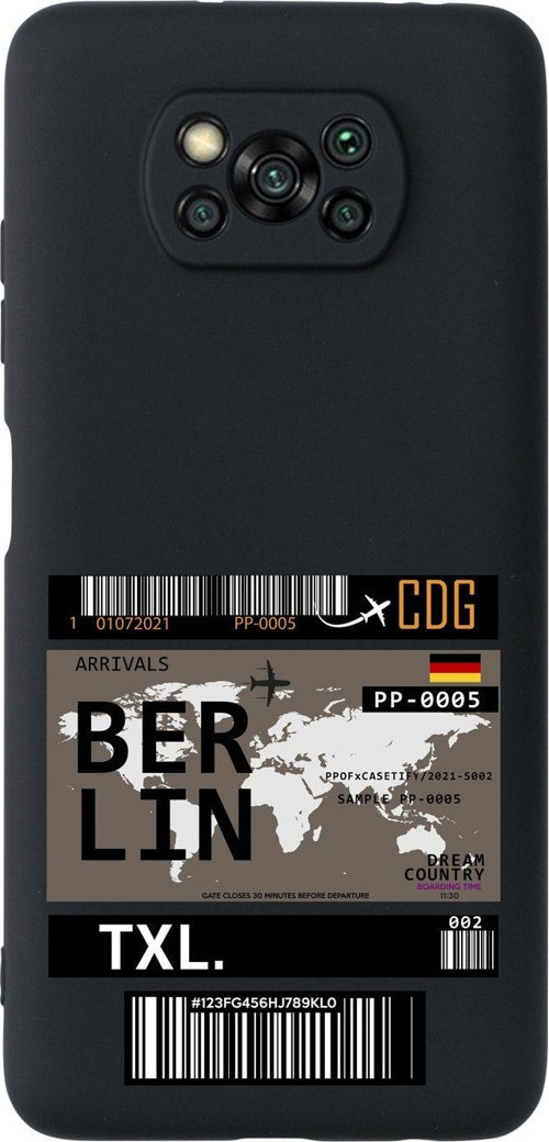 Poco X3 Berlin Premium Silikonlu Siyah Telefon Kılıfı