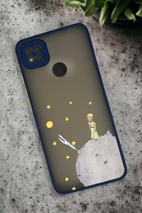 Xiaomi Redmi 9C Uyumlu Küçük Prens Desenli Buzlu Şeffaf Lüx Telefon Kılıfı