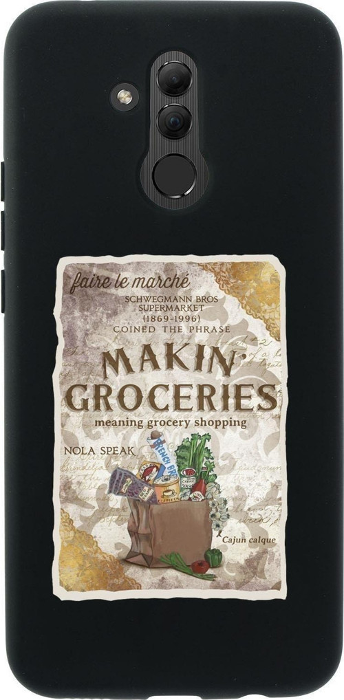 Huawei Mate 20 Lite Makin Groceries Desenli Premium Silikonlu Telefon Kılıfı