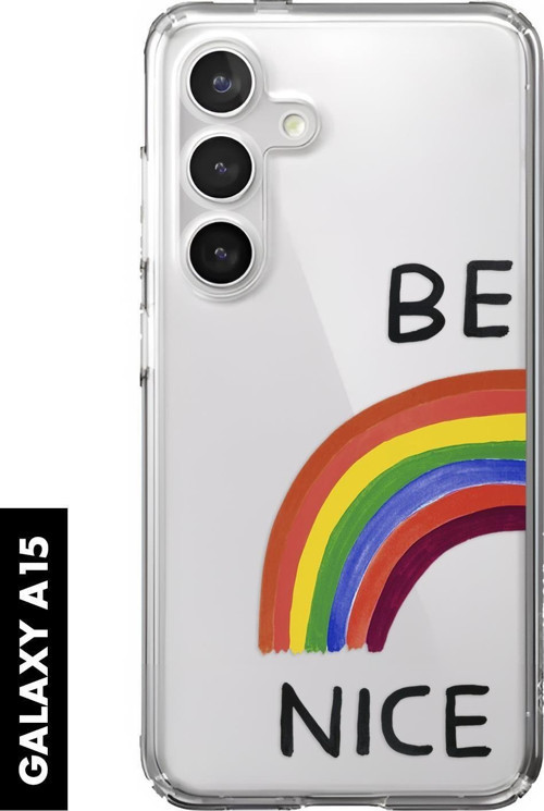 Samsung A25 Uyumlu Be Nice Desenli Premium Silikonlu Şeffaf Telefon Kılıfı