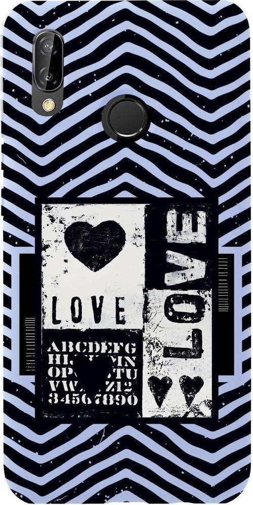 Huawei P20 Lite Black Love Premium Silikonlu Telefon Kılıfı