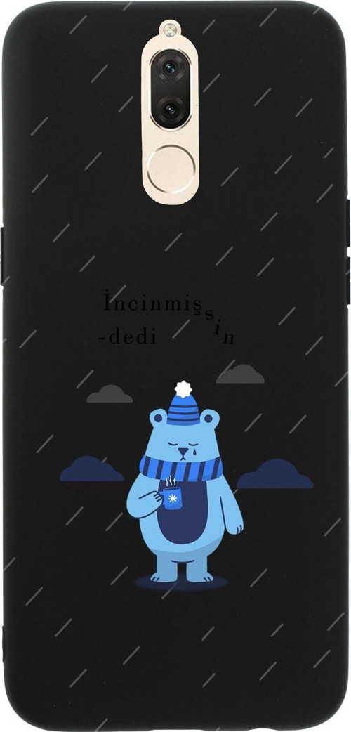 Huawei Mate 10 Lite Incinmişsin Dedi Premium Silikonlu Siyah Telefon Kılıfı