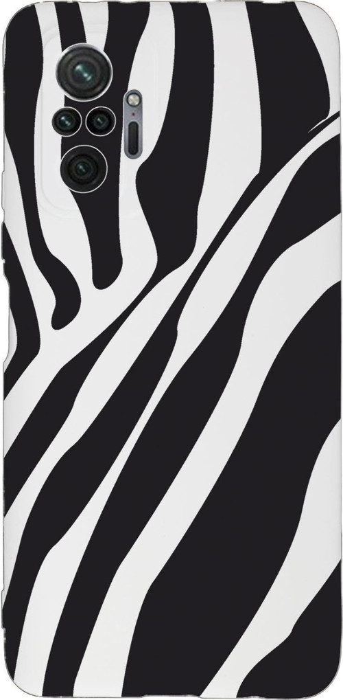 Xiaomi Redmi Note 10 Pro Uyumlu Zebra Desenli Premium Silikonlu Lansman Telefon Kılıfı