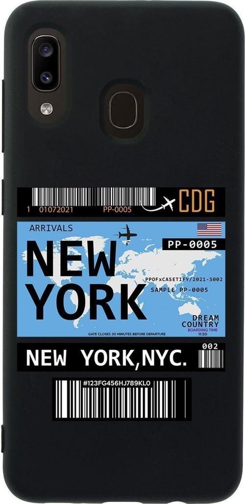 Samsung A30 New York Premium Silikonlu Telefon Kılıfı