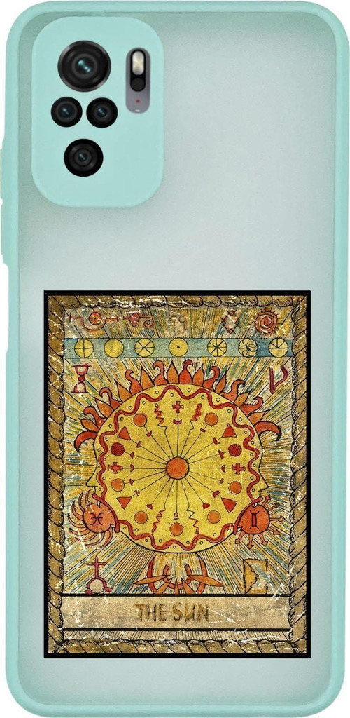 Xiaomi Redmi Note 10S Uyumlu The Sun Desenli Kamera Korumalı Buzlu Şeffaf Lüx Telefon Kılıfı