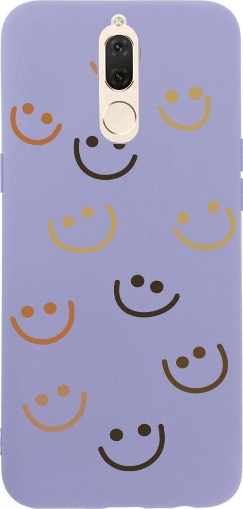 Huawei Mate 10 Lite Smile Premium Silikonlu Lila Telefon Kılıfı