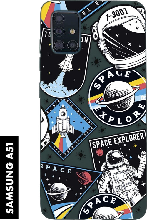 Samsung A51 Uyumlu Space Desenli Premium Silikonlu Lansman Telefon Kılıfı