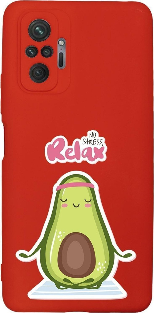 Xiaomi Redmi Note 10 Pro Max Uyumlu Relax Avocado Desenli Premium Silikonlu Lansman Telefon Kılıfı