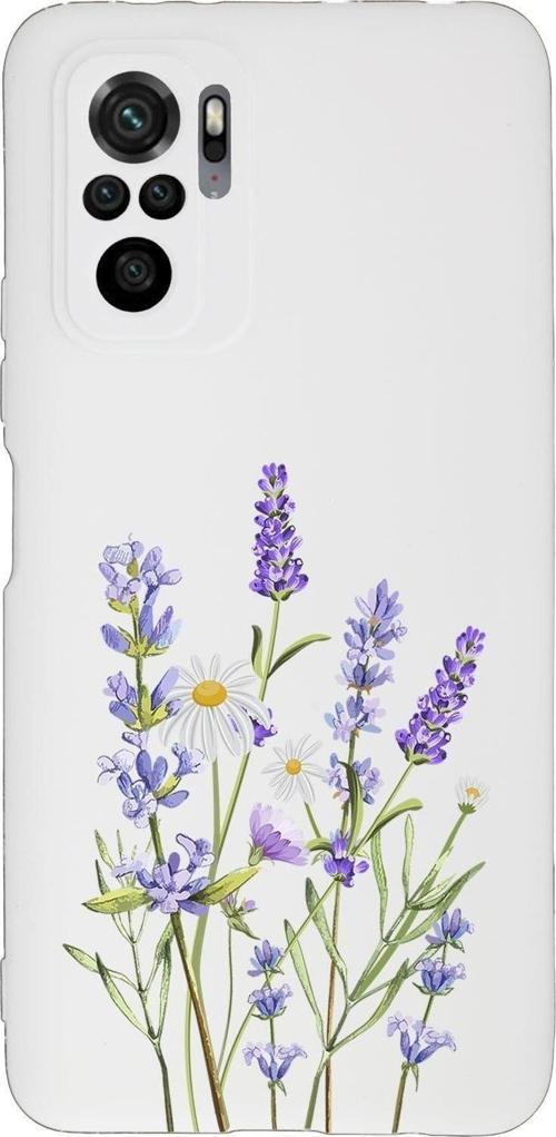 Xiaomi Redmi Note 10 Pro Max Uyumlu Lavender Desenli Premium Silikonlu Lansman Telefon Kılıfı
