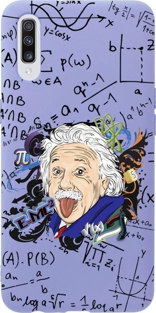 Samsung A70 Einstein In Formula Desenli Premium Silikonlu Telefon Kılıfı